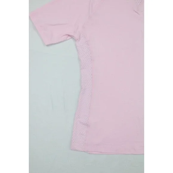 Columbia Women Maplegate Light Pink Short Sleeve Shirt M Active Fit Omni Wick - Picture 6 of 13